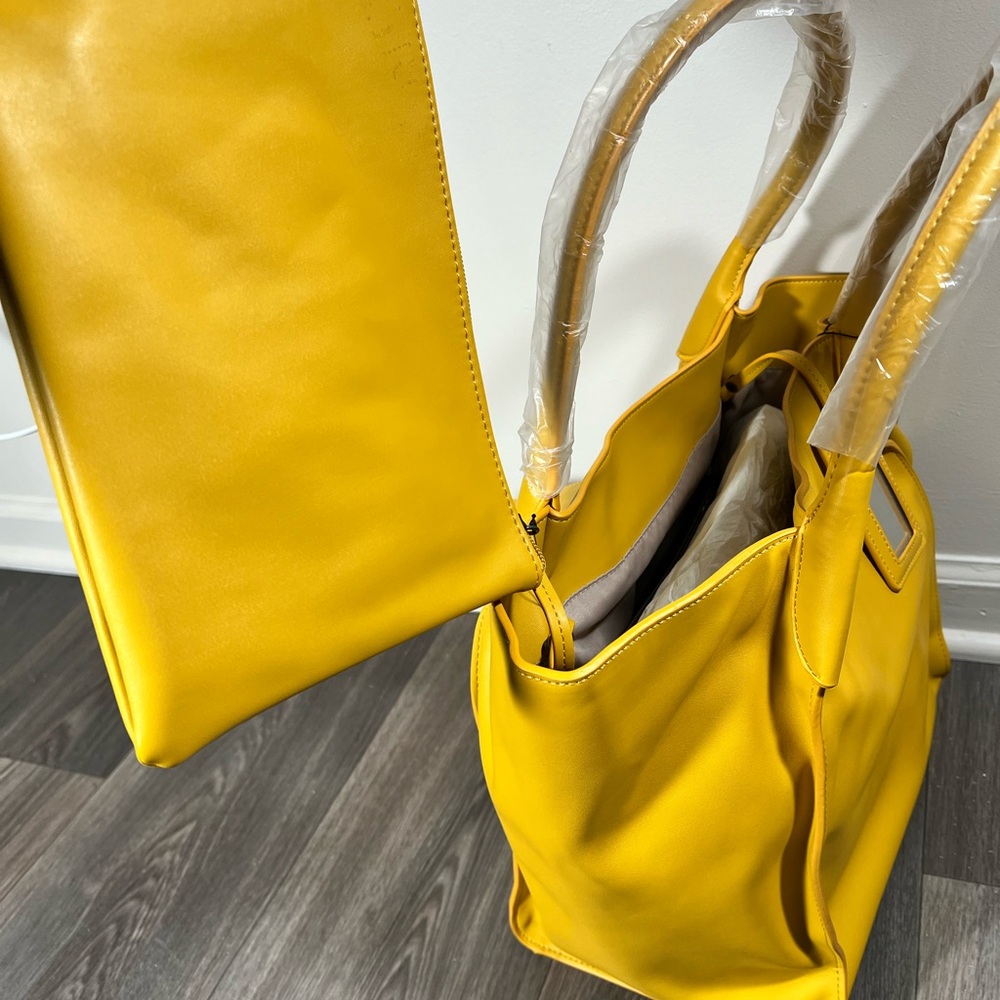 Sam Edelman Weylyn Tote Tuscan Yellow NWT - Picture 5 of 8